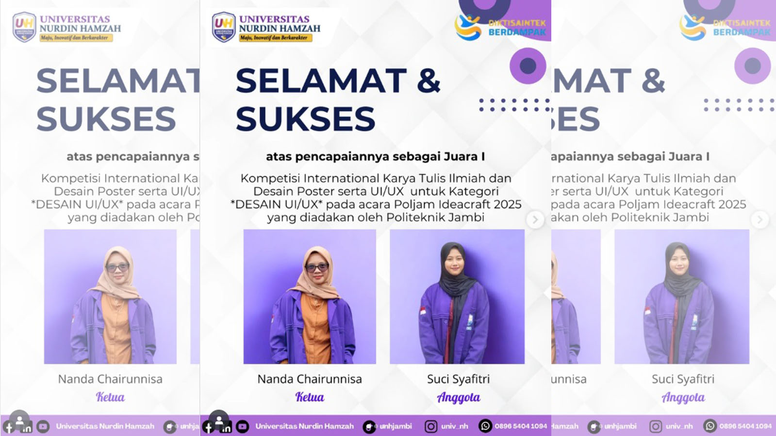 Kampus Terbaik di Jambi : UNH Mendapatkan Prestasi gemilang oleh mahasiswa Prodi Teknik Informatika semester 5